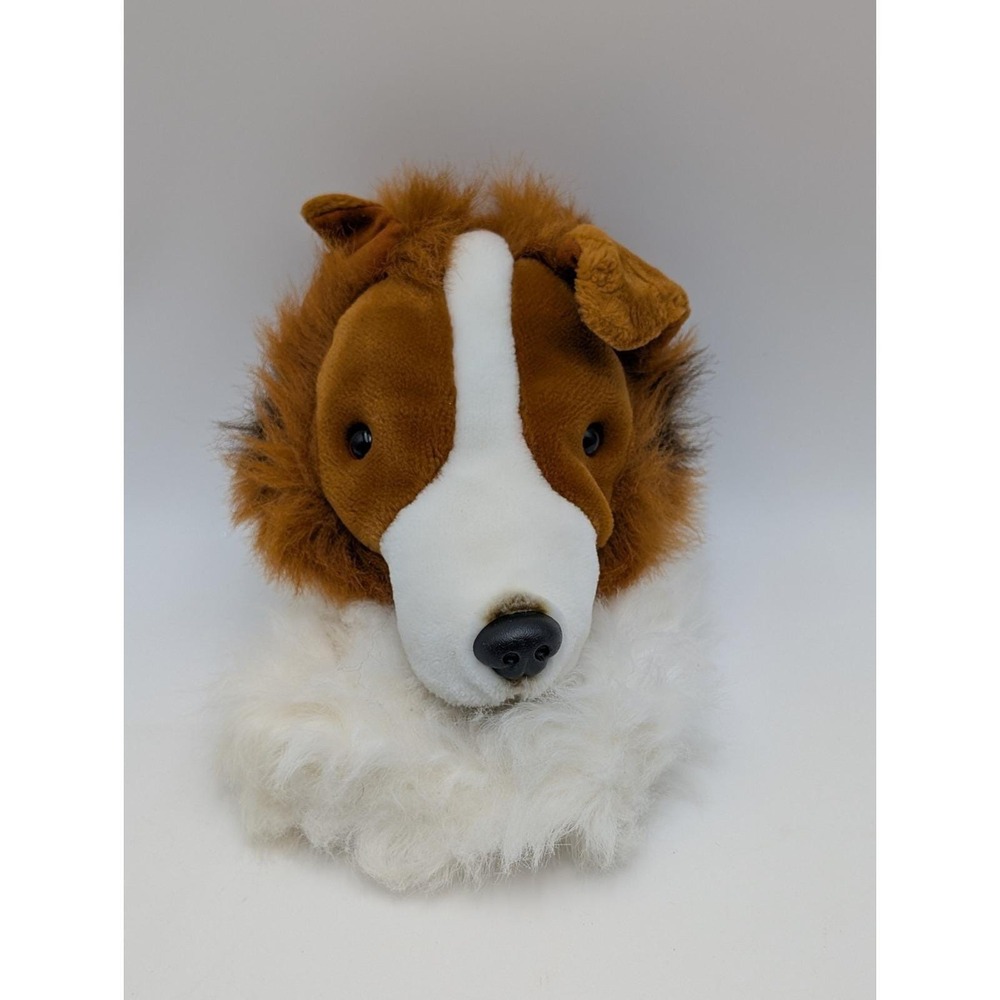 Dakin Collie Dog Hand Puppet Plush 11 Inch 1994 Stuffed Animal‎ Toy